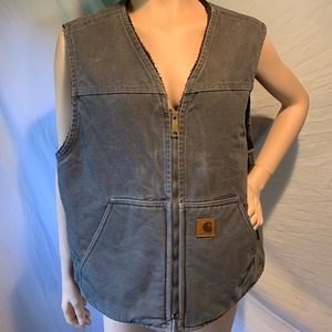 Sherpa-lined Carhartt Canvas Zip Vest